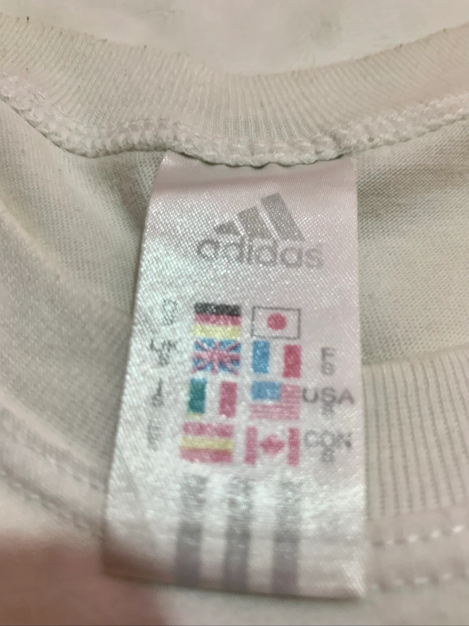 Adidas Original White Vintage Printed T-Shirt Size S – photo 6